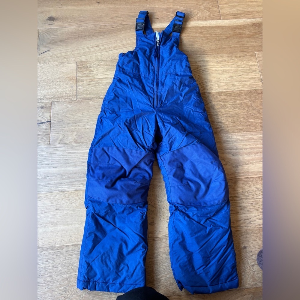 Lands end snow bibs boys/girls 6 blue